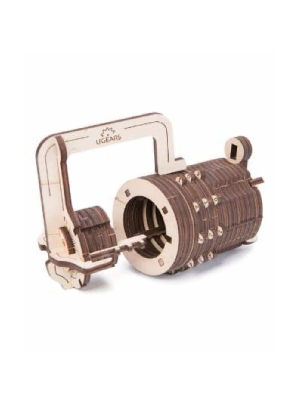 UGears 3D Wooden Combination Lock Puzzle Model Kit - 34 Pieces - Ages 14+